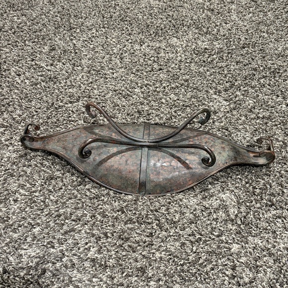 Rustic Metal Decorative Tray - Picture 2 of 2